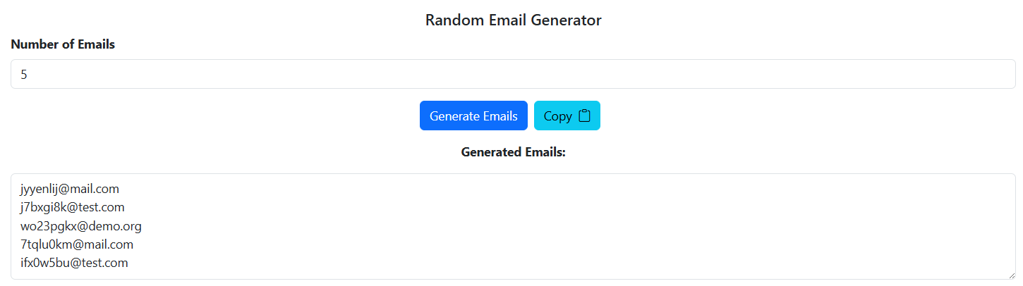 Email Generator Tool Preview