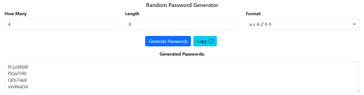 Password Generator Tool Preview
