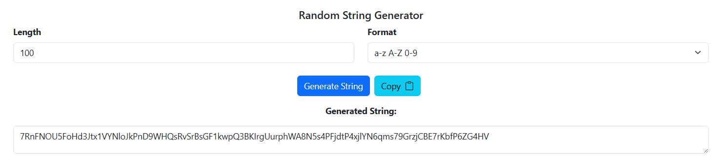 String Generator Tool Preview