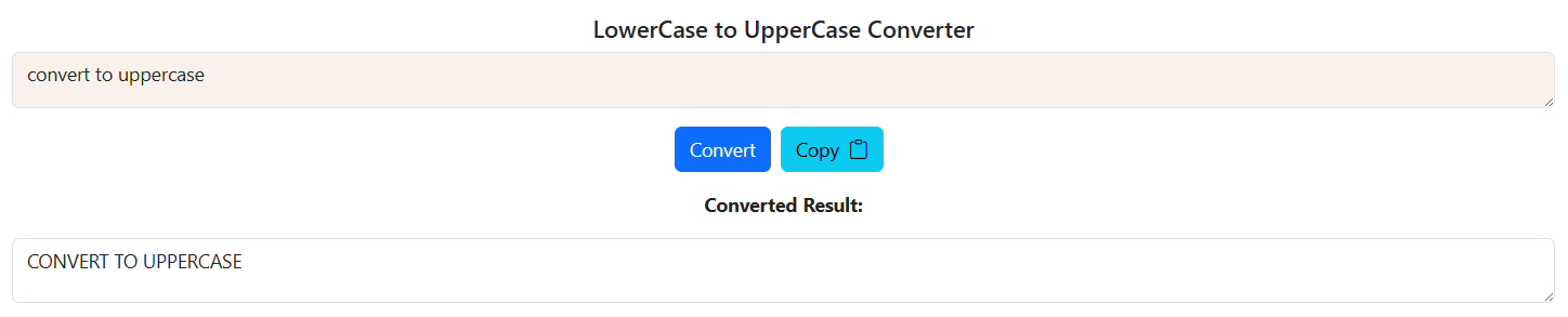 Convert to Uppercase Tool Preview