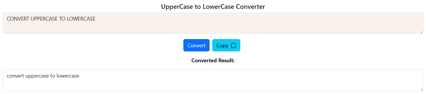 Convert to Lowercase Tool Preview