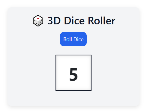 Virtual Dice Roller Tool Preview